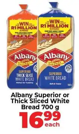 Food Lover's Market Albany Superior or Thick Sliced White Bread 700 g offer