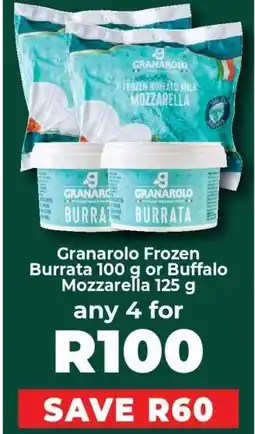 Food Lover's Market Granarolo Frozen Burrata 100 g or Buffalo Mozzarella 125 g offer