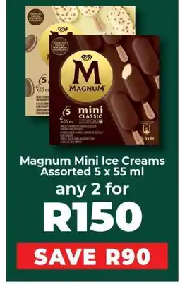 Food Lover's Market Magnum Mini Ice Creams Assorted 5 x 55 ml offer