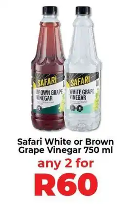 Food Lover's Market Safari White or Brown Grape Vinegar 750 ml offer