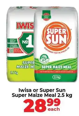 Food Lover's Market Iwisa or Super Sun Super Maize Meal 2.5 kg offer