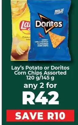 Food Lover's Market Lay's Potato or Doritos Corn Chips Assorted offer
