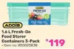 Game ADDIS Fresh-Go Food Storer Containers offer
