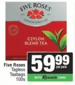 Spar Five Roses Tagless Teabags offer