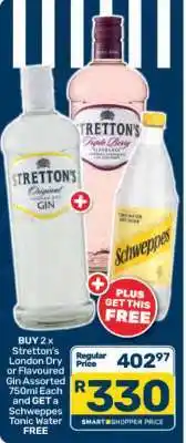 Pick n Pay Stretton's London Dry or Flavoured Gin Assorted 750ml offer