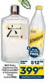 Pick n Pay Schweppes - roku japanese gin and tonic offer