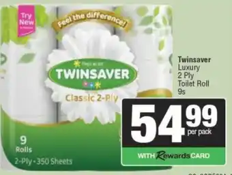 Twinsaver Luxury 2 Ply Toilet Roll