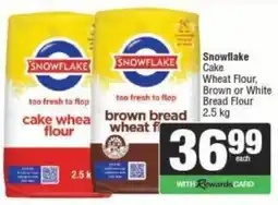 Spar Snowflake Cake Wheat Flour, Brown or White Bread Flour offer