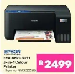Game EPSON EcoTank L3211 3-in-1 Colour Printer offer
