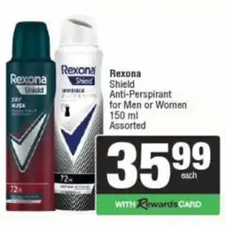 Spar Rexona Shield Anti-Perspirant Assorted offer