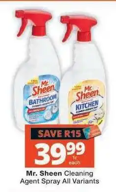 Checkers Mr. Sheen Cleaning Agent Spray All Variants offer