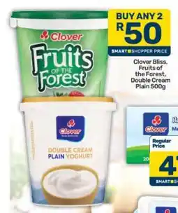 Pick n Pay Clover Bliss, Fruits of the Forest, Double Cream Plain 500g offer