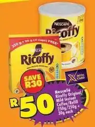 Shoprite Ricoffy - riccoffy original/mild instant coffee/refill offer