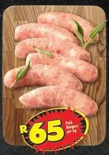 Shoprite Pork bangers offer