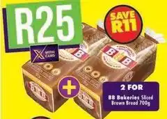 Shoprite Bb - bakeries sliced brown bread 700g offer