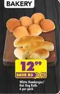 Shoprite White hamburger/hot dog rolls offer