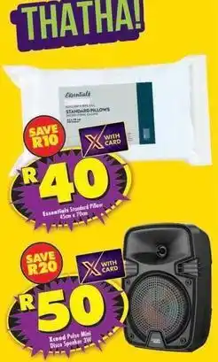 Shoprite Essentials - standard pillows offer