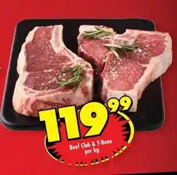 Shoprite Beef club & t-bone offer