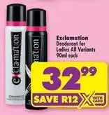 Shoprite Exclamation - deodorant offer