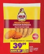 Shoprite Goldi - frozen crumbed chicken burgers offer