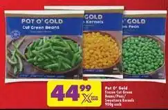 Pot o' gold - frozen cut green beans/peas/sweetcorn kernels