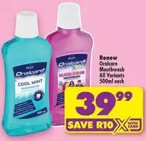 Shoprite Renew - oralcare mouthwash offer