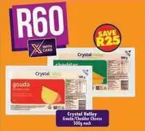 Shoprite Crystal valley - gouda/cheddar cheese offer