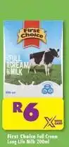 Shoprite First choice - full cream long life milk offer