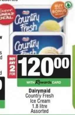 KwikSpar Dairymaid Country Fresh Ice Cream Assorted offer