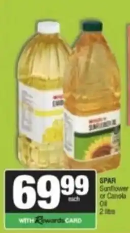 Spar Savemor SPAR Sunflower or Canola Oil offer