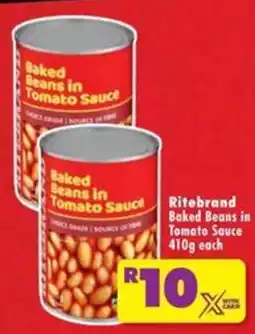 Shoprite Ritebrand Baked Beans in Tomato Sauce offer