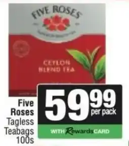 KwikSpar Five Roses Tagless Teabags offer