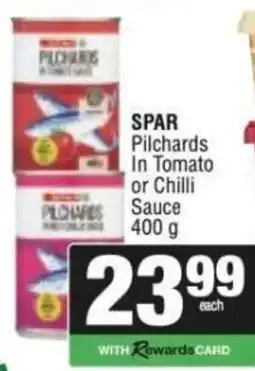 KwikSpar Pilchards In Tomato or Chilli Sauce offer