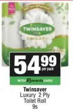 KwikSpar Twinsaver Luxury 2 Ply Toilet Roll offer
