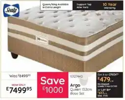 Bradlows Sealy Argo Queen 152cm Base Set offer