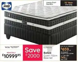 Bradlows Sealy Belize Queen 152cm Base Set offer