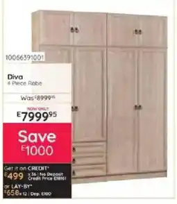 Bradlows Diva 4 Piece Rabe offer