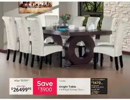 Bradlows Knight Table + 8 Knight Dining Chairs offer