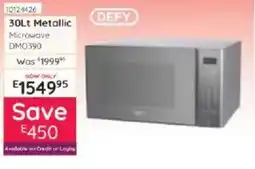 Bradlows DEFY 30Lt Metallic Microwave offer