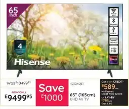Bradlows Hisense 65" UHD 4K TV offer