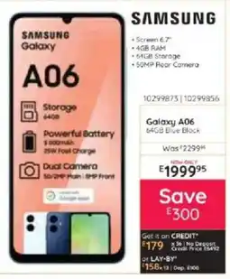Bradlows SAMSUNG Galaxy A06 offer