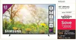 Bradlows 65" (165cm) UHD Smart TV offer