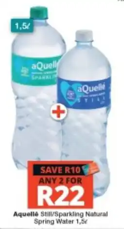 Checkers aQuellé Still/Sparkling Natural Spring Water offer