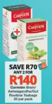 Carmien Brain/Ashwagandha/Gut Rooibos Teabags