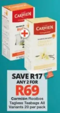 Checkers Carmién Rooibos Tagbogs offer