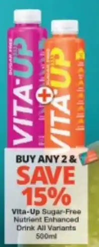 Checkers Vita-Up Sugar-Free Nutrient Enhanced Drink All Variants offer