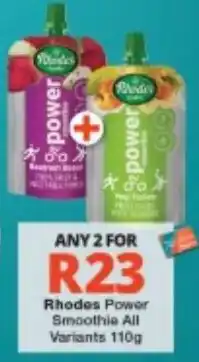 Checkers Rhodes Power Smoothie All Variants offer