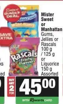 Spar Mister Sweet or Manhattan offer
