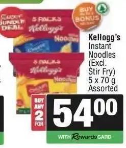 Spar Kellogg's Instant Noodles offer