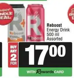 Spar Reboost Energy Drink offer